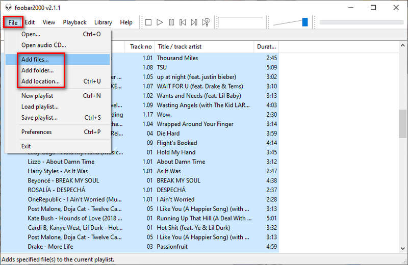 Spotify-Musik zu foobar2000 hinzufügen | spotify autoplay deaktivieren