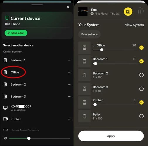 Sonos-Lautsprecher auswählen