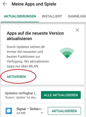  Prüfen, ob die App auf dem neuesten Stand ist