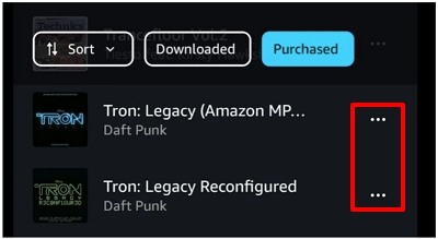 Download in der Amazon Music App
