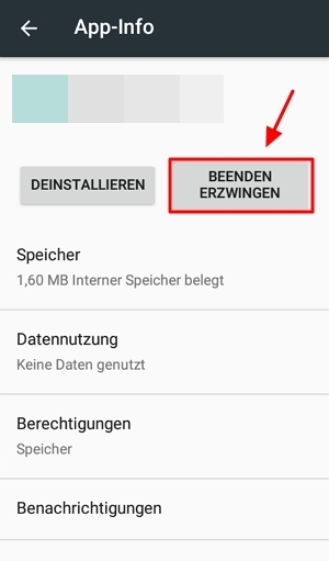 Amazon Music App zwangsweise beenden 