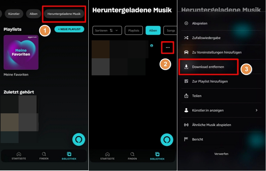 Alle Amazon-Music-Downloads auf dem Handy löschen
