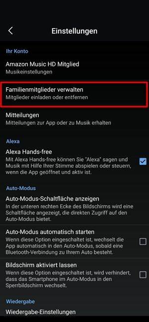 Amazon Music Unlimited Familienmitgliedschaft abonnieren
