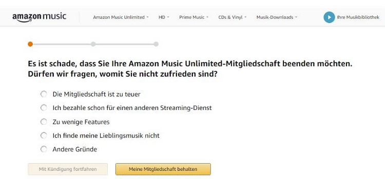 Mit Kündigung fortfahren