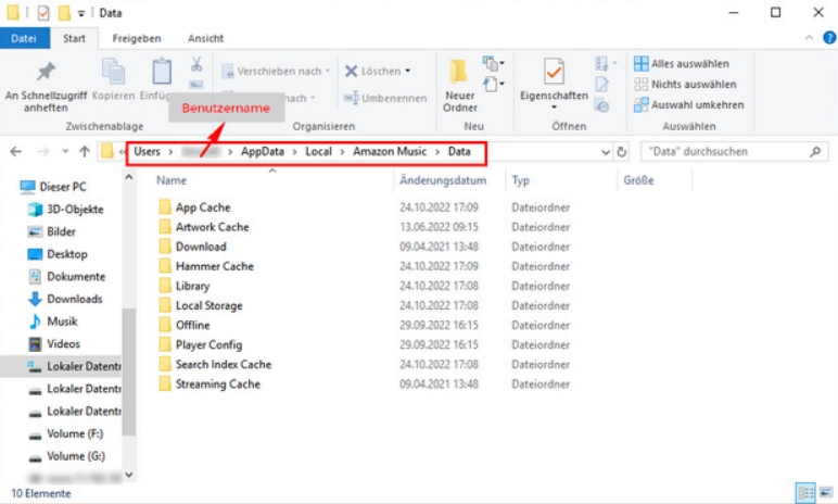 Löschen Sie den Ordner Data.