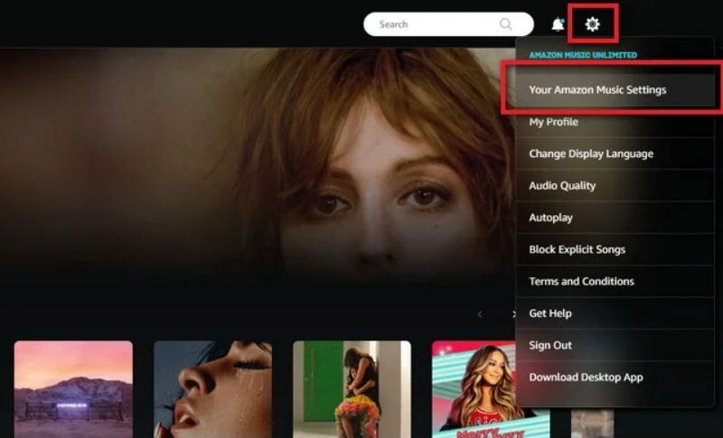 Wählen Sie Ihre Amazon Music-Einstellungen | Amazon Music Unlimited kündigen