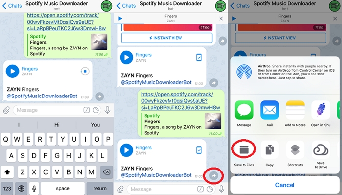 Wähle Songs zum Herunterladen auf Telegram aus | Spotify in WAV