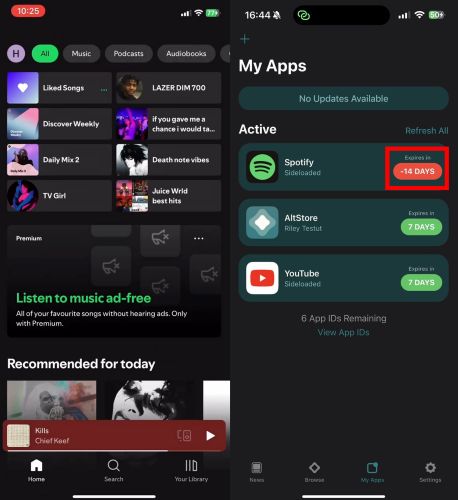 Spotify++ wird ausgeführt | Spotify++