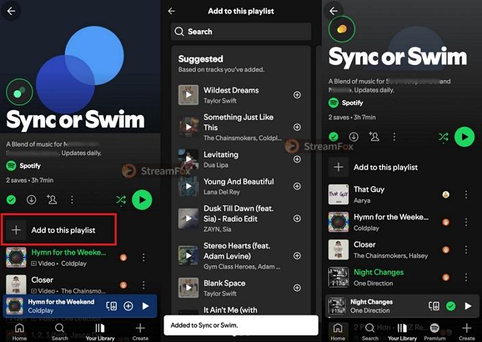Songs hinzufügen oder entfernen