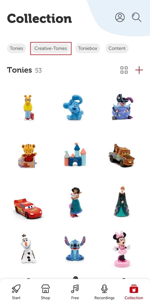 Öffnen Sie die mytonies App