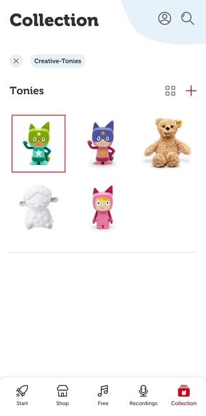 Wählen Sie Ihren Kreativ-Tonie aus