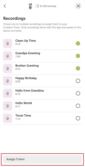 weisen Sie diese dem Kreativ-Tonie zu