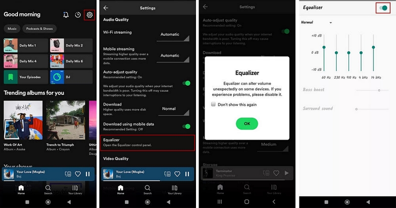 spotify vs youtube music | spotify equalizer