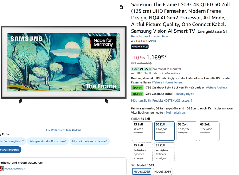 Samsung The Frame & The Serif