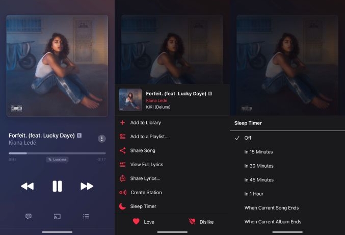 Jetzt läuft Bildschirm | sleep timer apple music