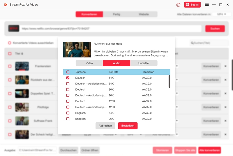 Netflix offline und ohne Werbung - schritt 4