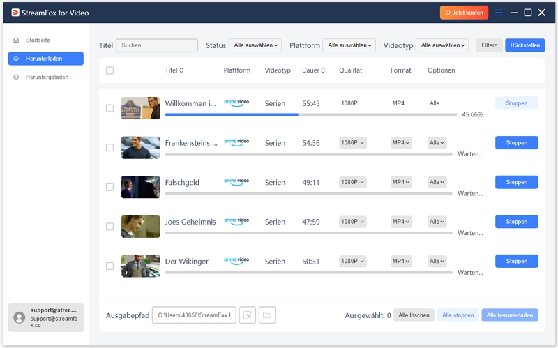 Download-Fortschritt | Amazon-Video in MP4 herunterladen