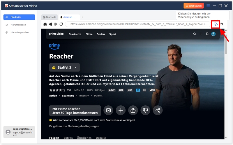 Klicken Sie auf die Download-Schaltfläche | Amazon Video auf MP4 herunterladen