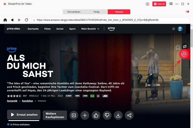 Prime Video mit StreamFox Video offline anschauen - schritt 3