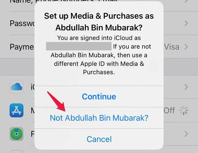 Wählen Sie „Nicht Ihr Name“ | Apple Music-Mediathek teilen