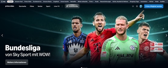 Nutzung von Amazon Prime Zusatzkanälen