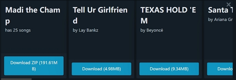 Klicken und ZIP runterladen | Free Playlist to MP3 Downloader