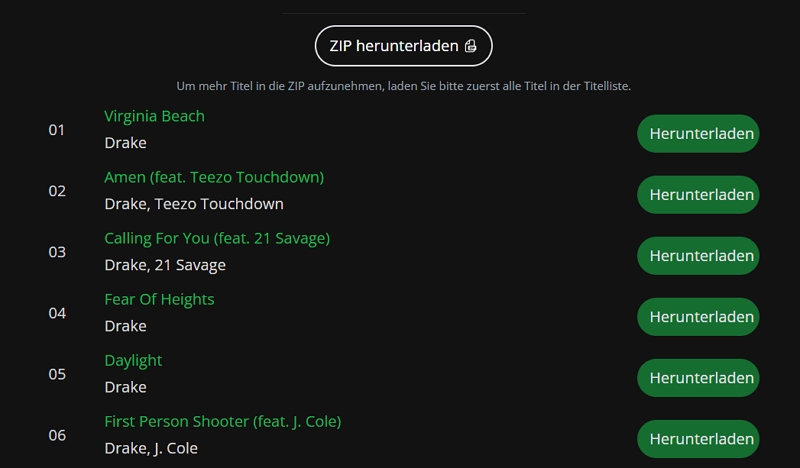 Klicken Sie auf „ZIP-Spotdownloader herunterladen“ | spotify download mp3