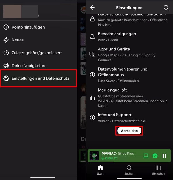 Vom alten Handy abmelden 
