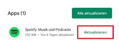 Spotify auf die neueste Version aktualisieren 
