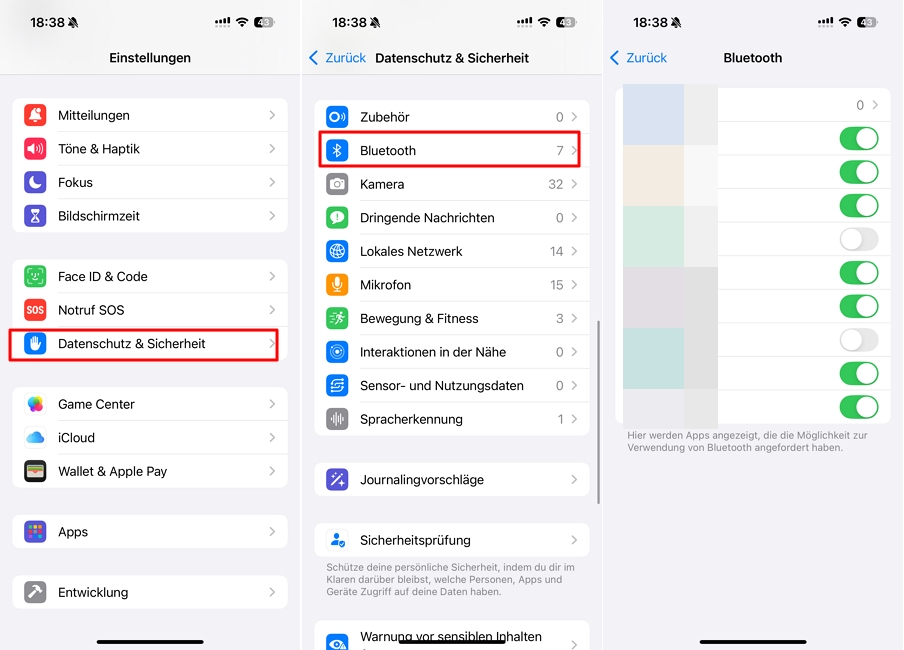Bluetooth-Zugriff für Spotify auf dem iPhone deaktivieren