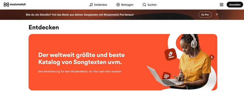 Musixmatch direkt prüfen