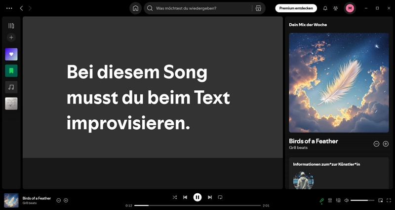 Songtyp berücksichtigen