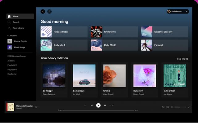 Bei Spotify Web anmelden | Spotify-Wiederhol-Playlist suchen und speichern