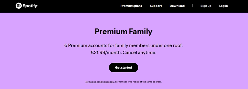 Spotify Family Kosten