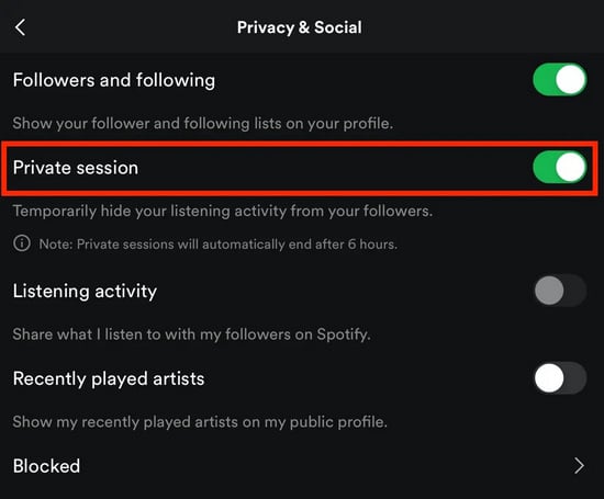 Private Sitzung auf Spotify | spotify autoplay deaktivieren