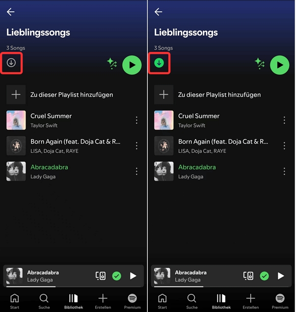 Playlists in der Spotify-App herunterladen | Spotify offline hören