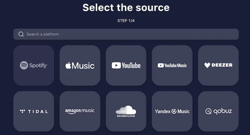 select Spotify as source | apple music downloader