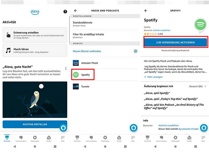 Amazon Echo verwenden, um Spotify als Wecker einzurichten