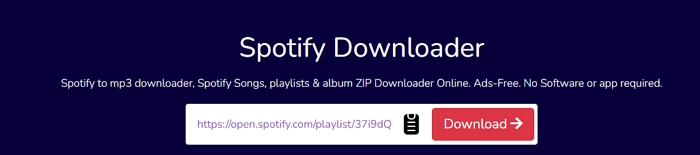 Fügt die verknüpfung ein to spotisongdownloader | Free Playlist to MP3 Downloader