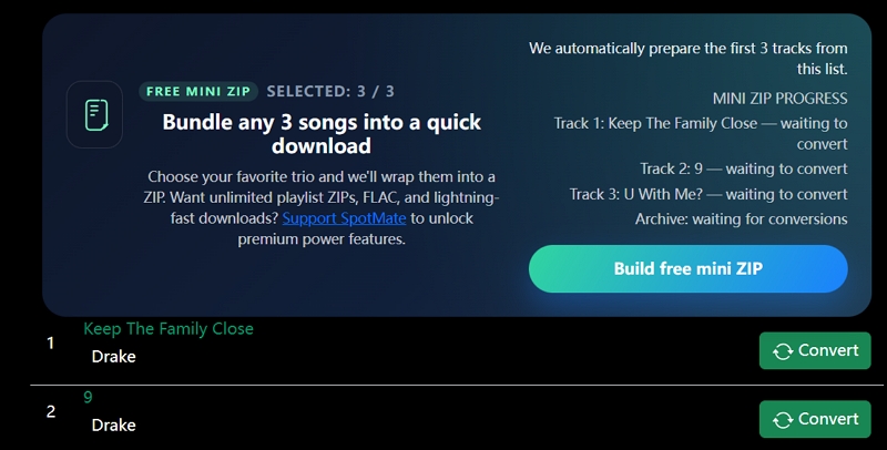 die Spotify-Songs herunterladen mit spotmate