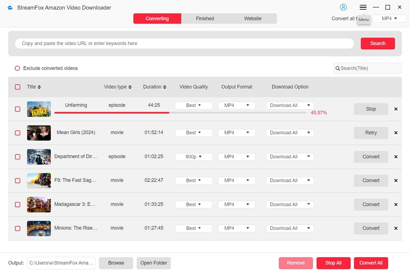 Download anhalten | Streamfox Amazon Video Downloader – Benutzerhandbuch