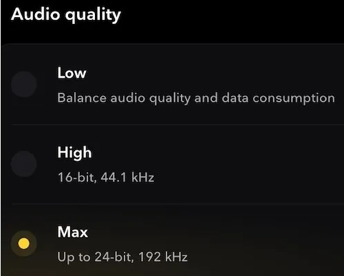 Tidal Qualität