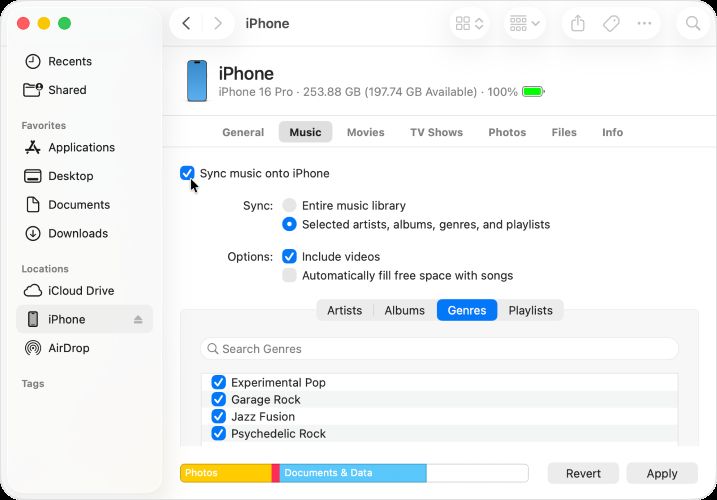 iPhone synchronisieren