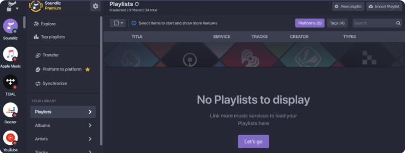 log in to Soundiiz | spotify playlist übertragen