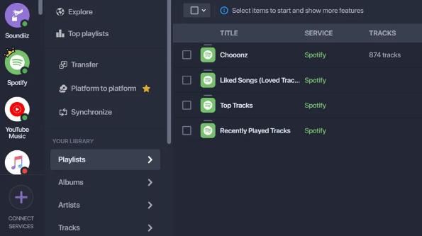 select Spotify | spotify playlist übertragen