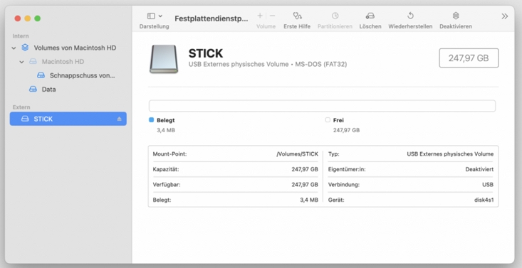 Spotify-Musik von mac Computer auf einen USB-Stick übertragen