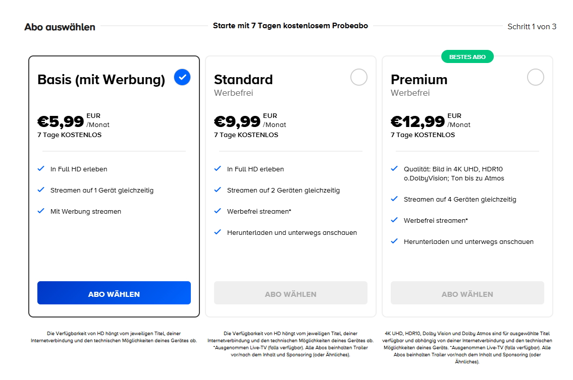 vergleich Paramount+ Plattform