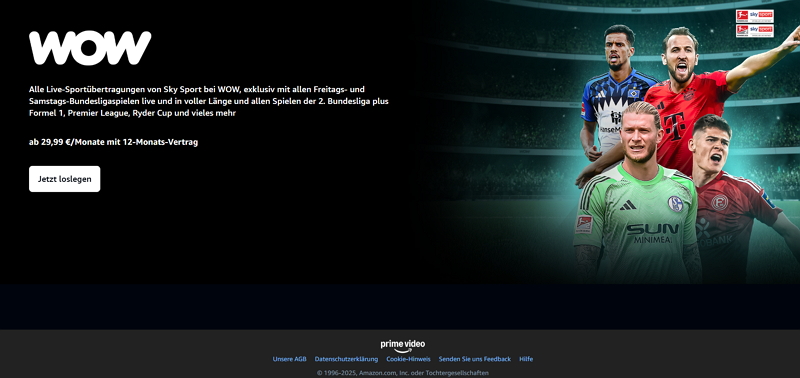 WOW über Amazon Prime Video abonnieren