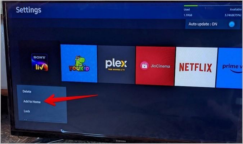 Schnellzugriffsleiste | Amazon Prime Video-App für Smart-TV herunterladen