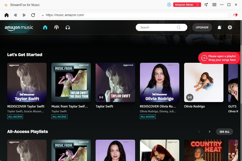 Klicken Sie auf Ausgabeformat | Amazon Music auf SD-Karte herunterladen